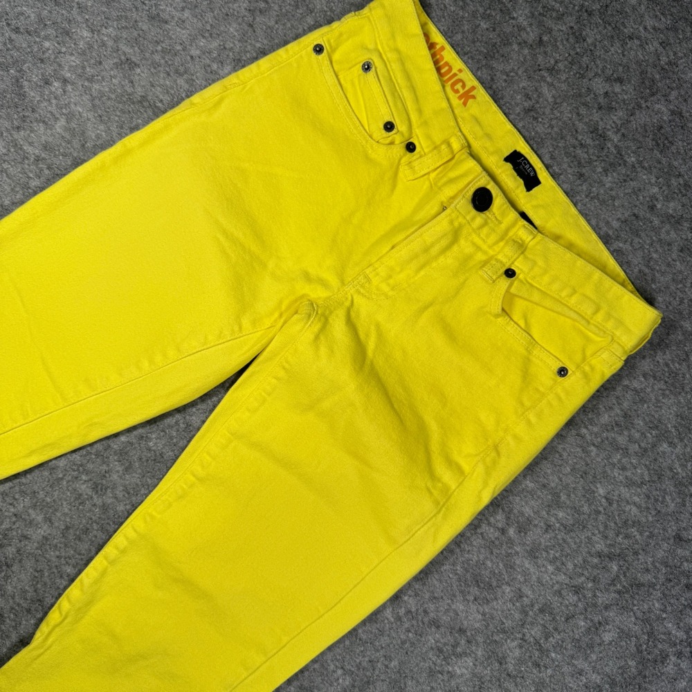 J.Crew Toothpick Skinny Jeans Women 26 Banana Yellow Stretch Denim Pants